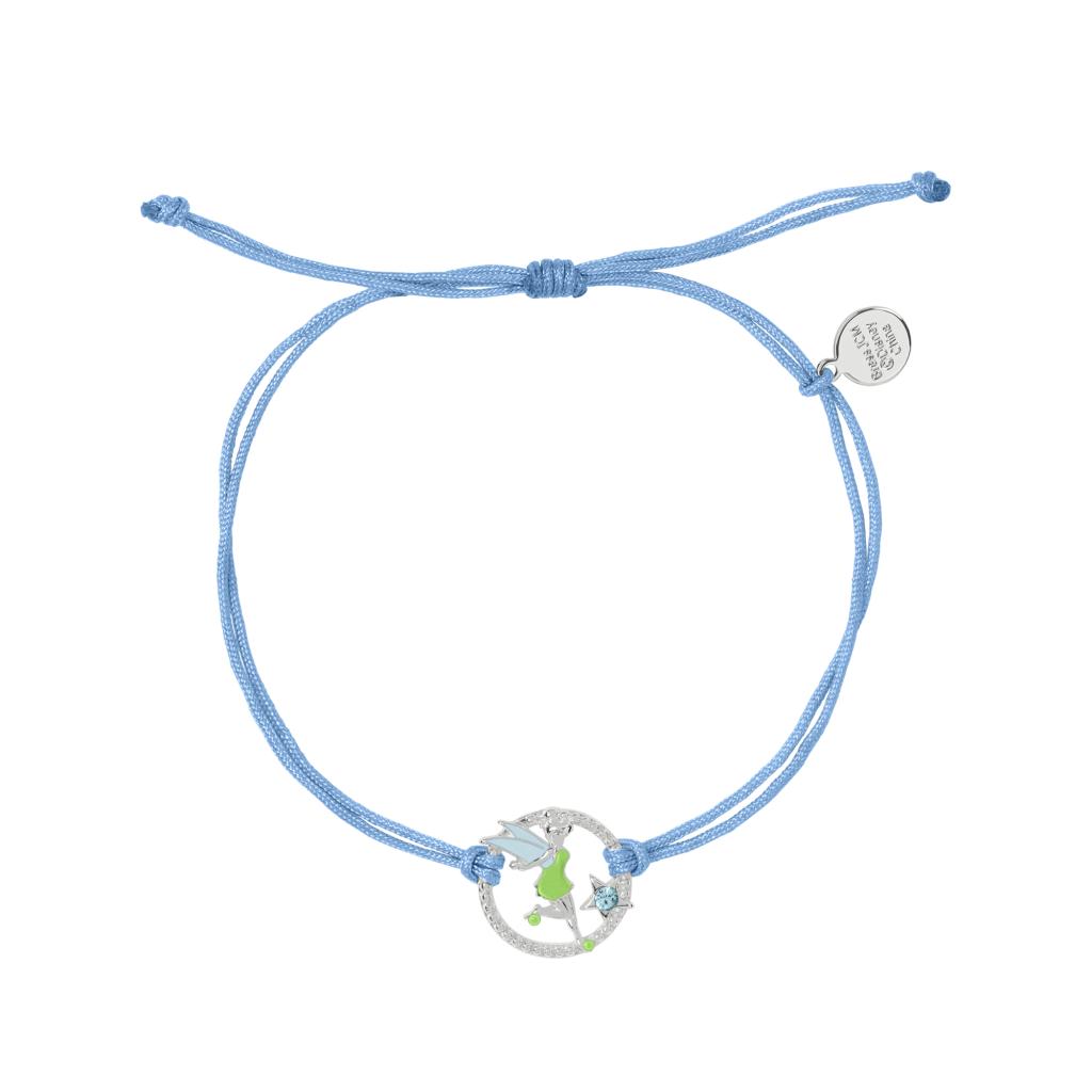 LA FEE CLOCHETTE - Bracelet Cordes Ajustable + Pendentif