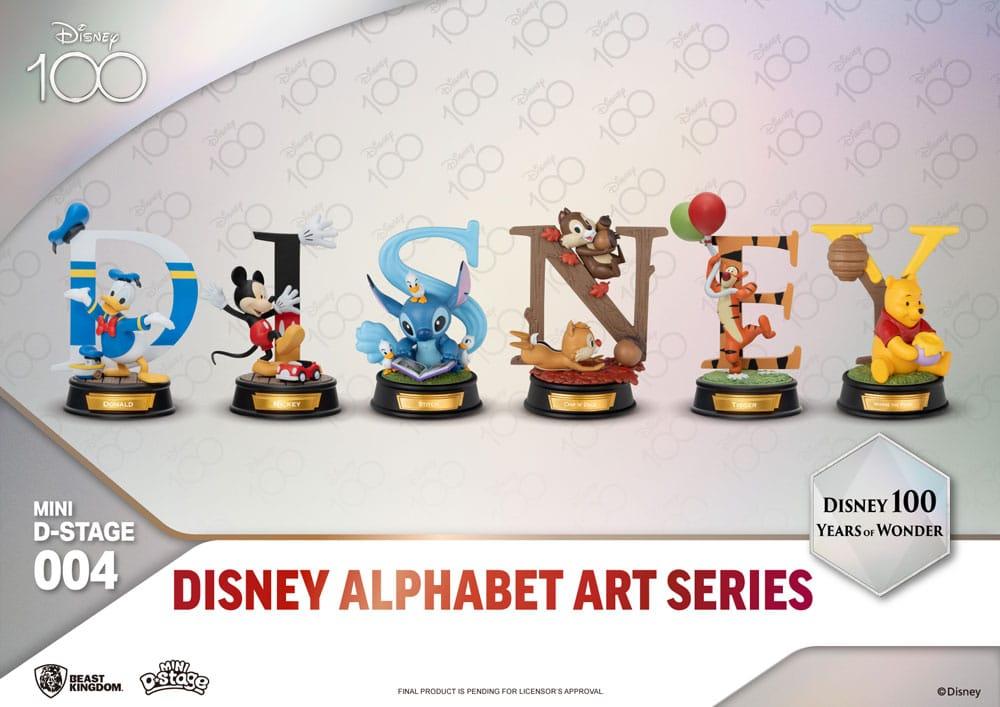DISNEY 100TH - Disney Alphabet Art - Pack 6 Diorama Stage 10cm