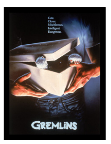 GREMLINS - Poster - Impression encadrée 30x40cm