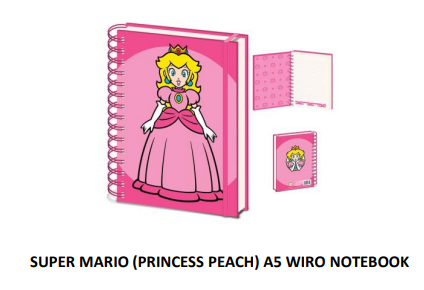 SUPER MARIO - Princesse Peach - Carnet de notes A5