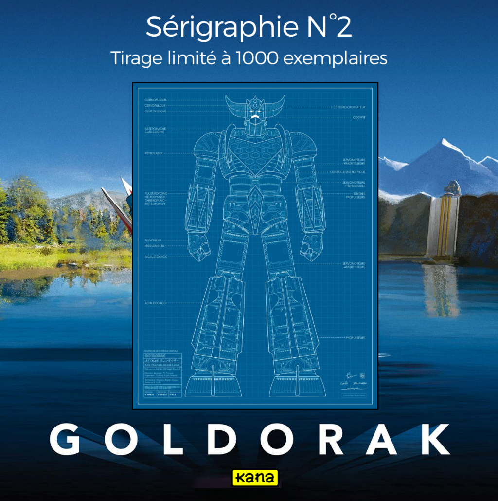 GOLDORAK - Sérigraphie 60x80cm - Tirage limité à 1000 exemplaires