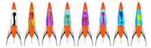 Load image into Gallery viewer, Mathmos Rocket Lava Lamps: ORANGE 

