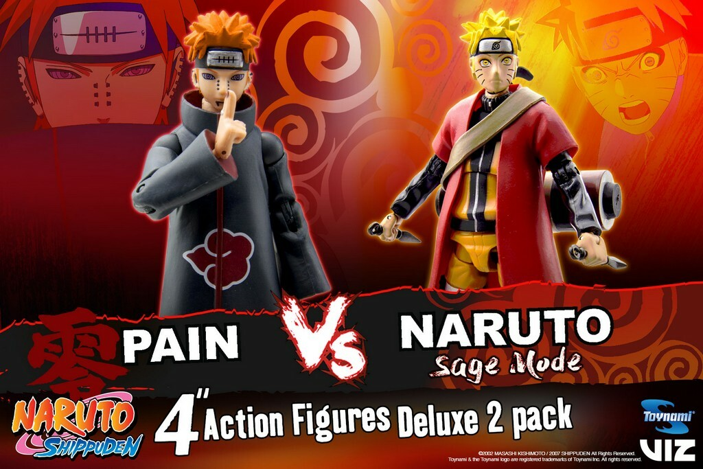 NARUTO SHIPPUDEN - Sage Mode Naruto VS Pain - Pack 2 Figurine 10cm