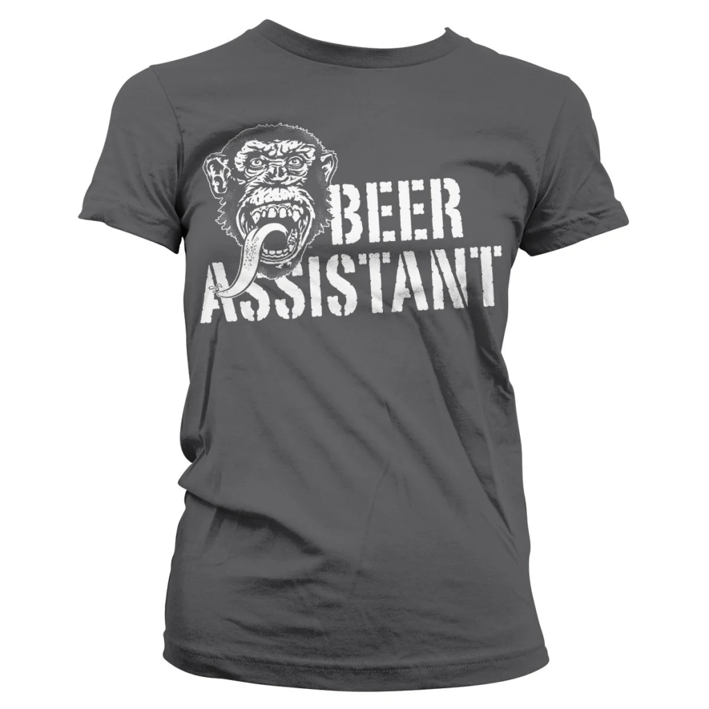 GAS MONKEY - T-Shirt Beer Assistant GIRL - Grey (M)
