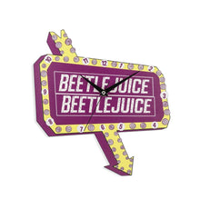 Load image into Gallery viewer, BEETLEJUICE - Sign - Metal Wall Clock

