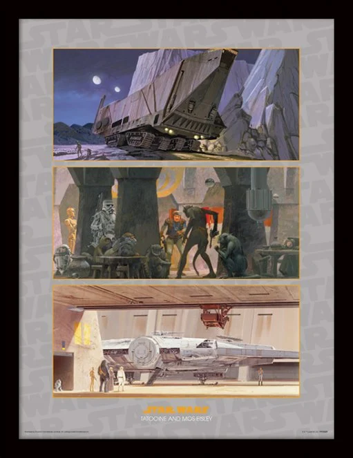 STAR WARS - Collector Print HQ 32X42 - Tatooine and Mos Eisley
