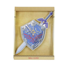 Load image into Gallery viewer, ZELDA - Shield &amp; Sword - Metal Wall Clock

