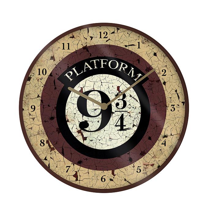 HARRY POTTER – Plattform 9 3/4 – Kunststoffuhr, Durchmesser 25 cm