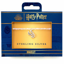 Load image into Gallery viewer, HARRY POTTER - Golden Snitch - Silver Charm &amp; Pearl Bracelet
