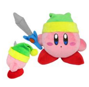 KIRBY - Kirby avec épée - Peluche 12cm