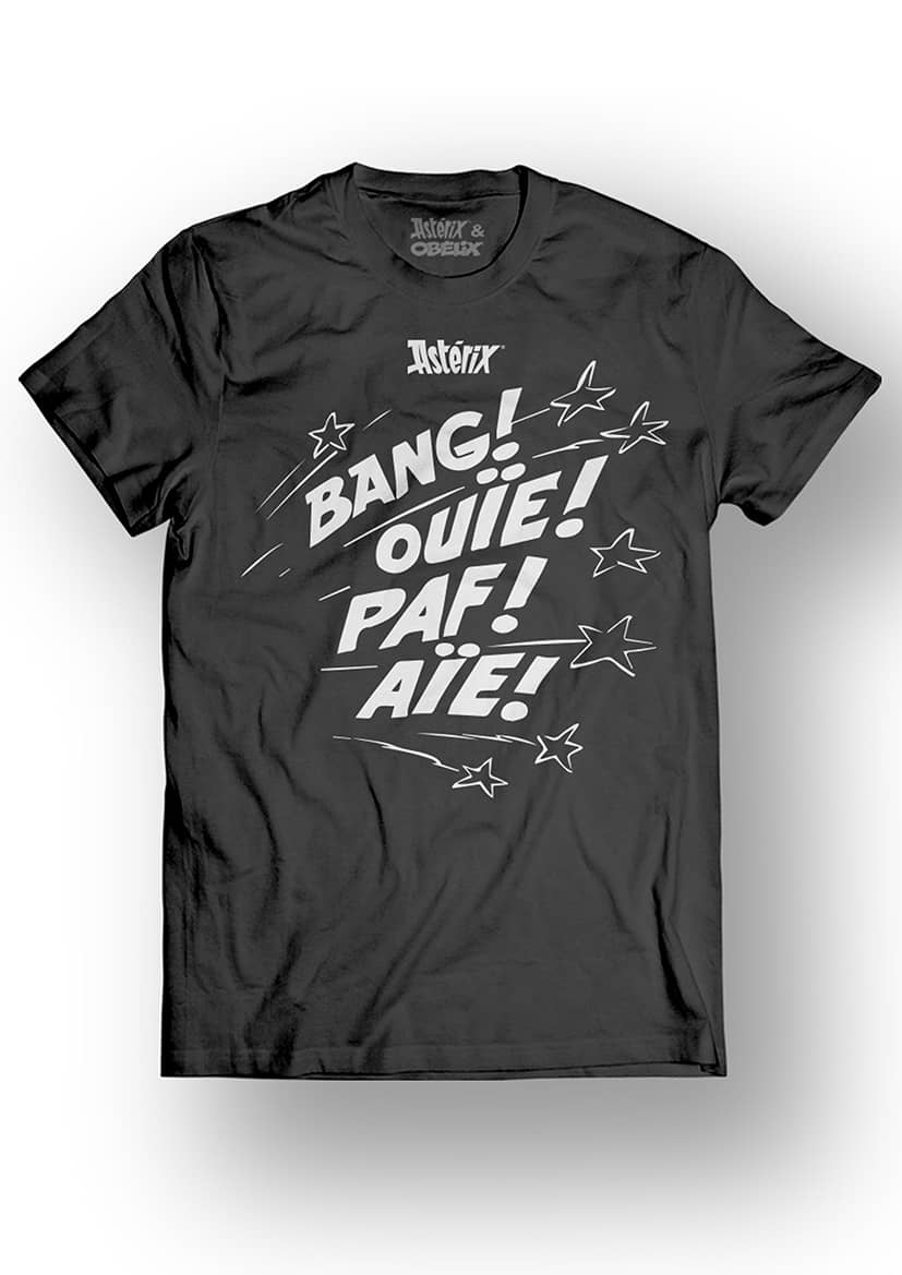 ASTERIX & OBELIX - T-Shirt - Bang! Hearing! Paf! Ouch! - Black (S)