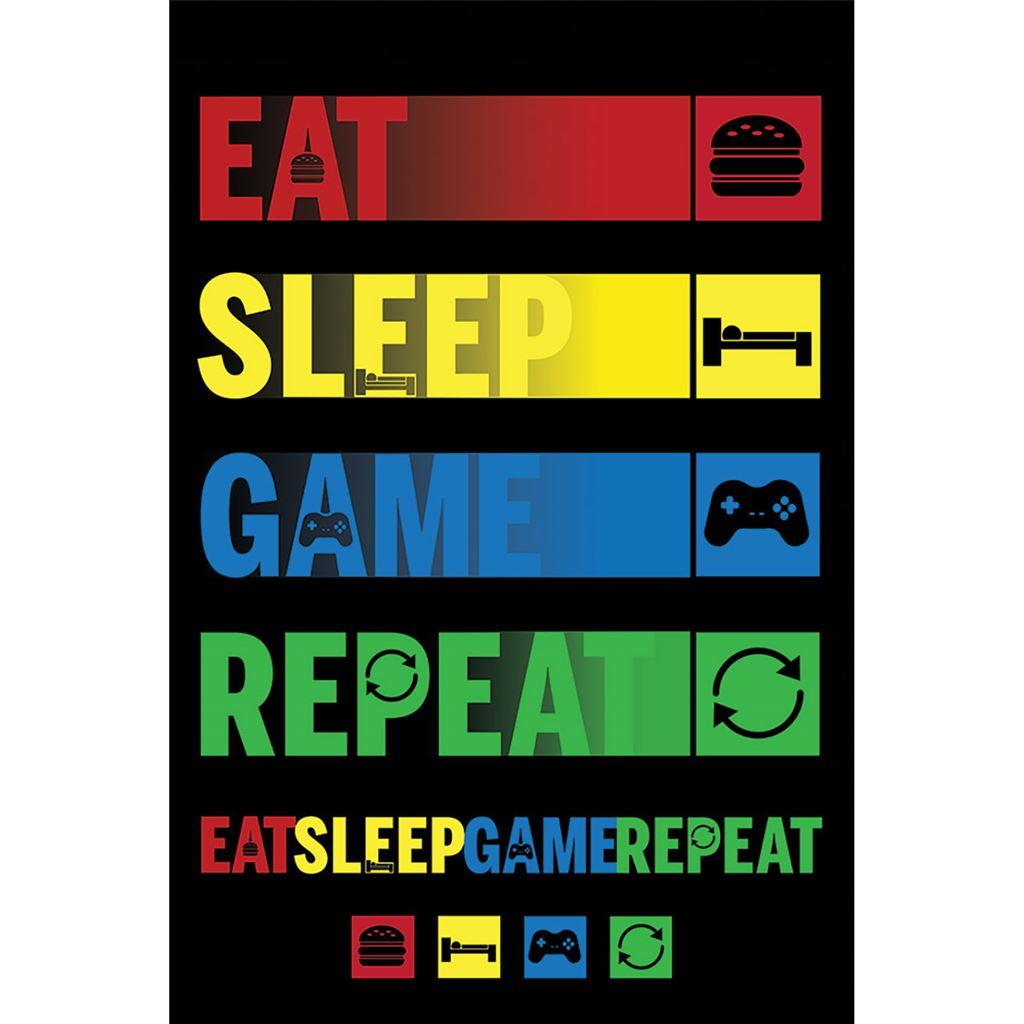 DIVERS - Eat Sleep Repeat - Poster 61 x 91cm