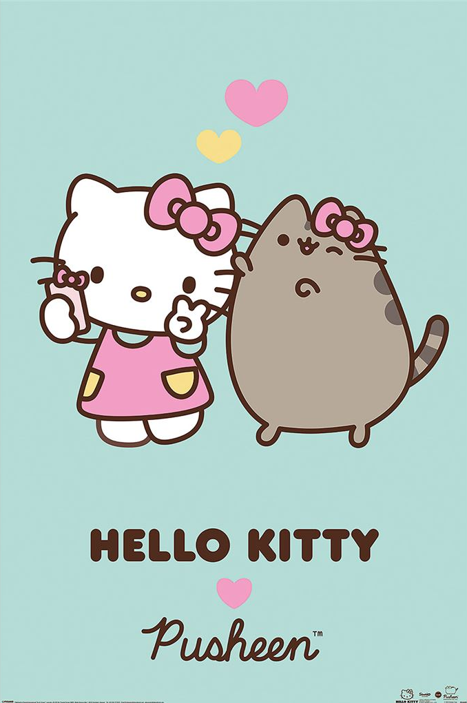 PUSHEEN X HELLO KITTY - Amour - Poster 61x91cm