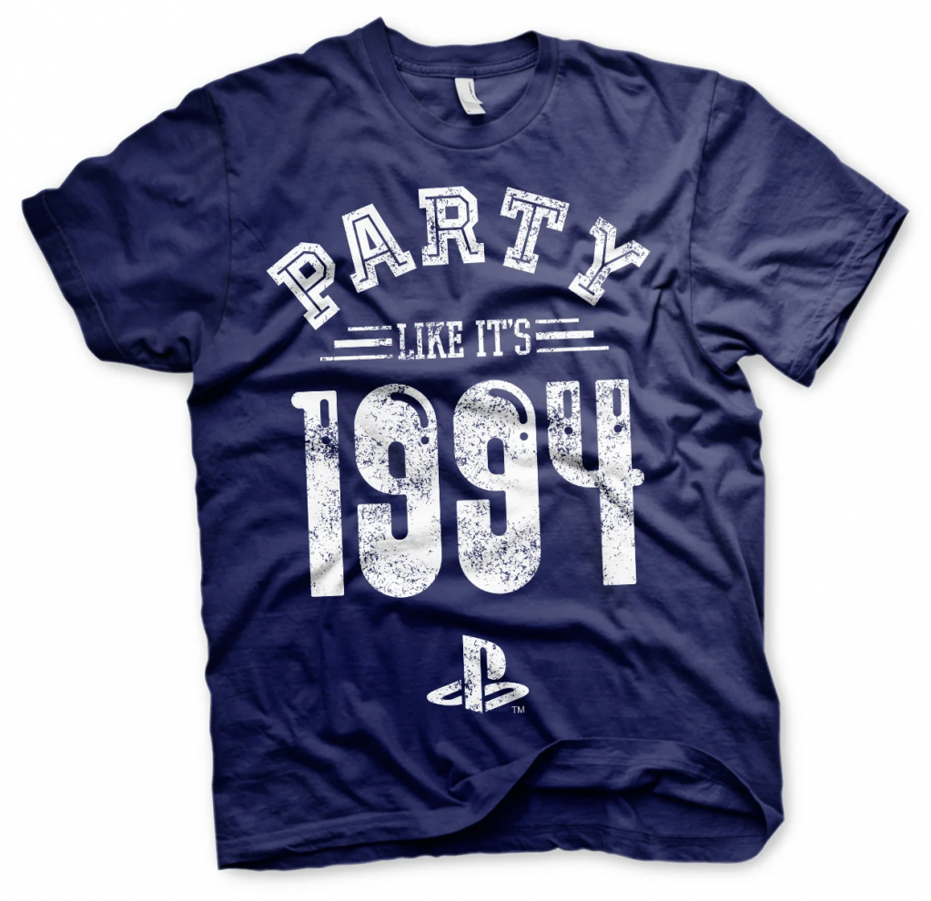 PLAYSTATION – Party Like It's 1994 T-Shirt – NAVY (L)