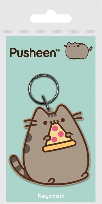 PUSHEEN - Gummi-Schlüsselanhänger - Pizza