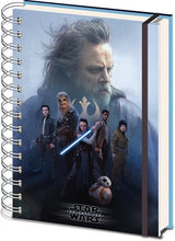Lade das Bild in den Galerie-Viewer, STAR WARS - Notizbuch A5 3D COVER - Die letzten Jedi
