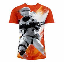 Lade das Bild in den Galerie-Viewer, STAR WARS 7 - Flame Trooper T-Shirt VOLLDRUCK Orange (XXL)
