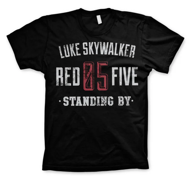 STAR WARS - Luke Skywalker Red 5 Standing T-Shirt - Black (XL)