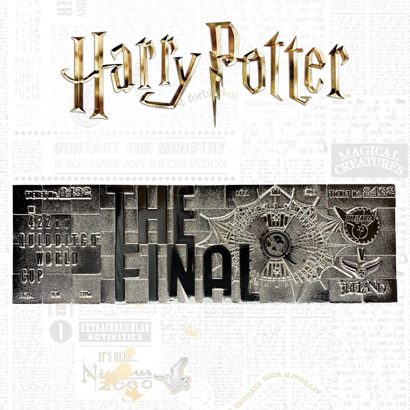 HARRY POTTER - Quidditch World Cup - Collector's Silver Plated Ticket