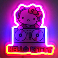 Charger l&#39;image dans la galerie, HELLO KITTY - DJ - Neon Mural Led - 30 cm
