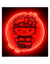 Charger l&#39;image dans la galerie, NARUTO x HELLO KITTY - Neon Mural Led - 30 cm
