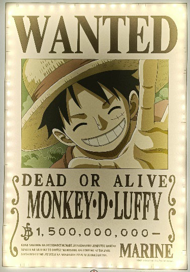 ONE PIECE - Luffy - Neon Mural Led - 30 cm