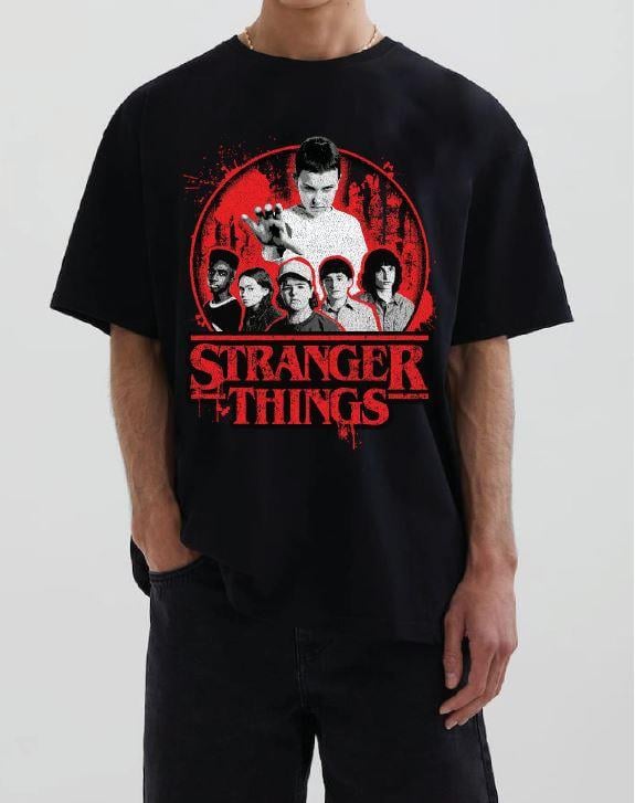 STRANGER THINGS - Team - T-Shirt Homme (L)