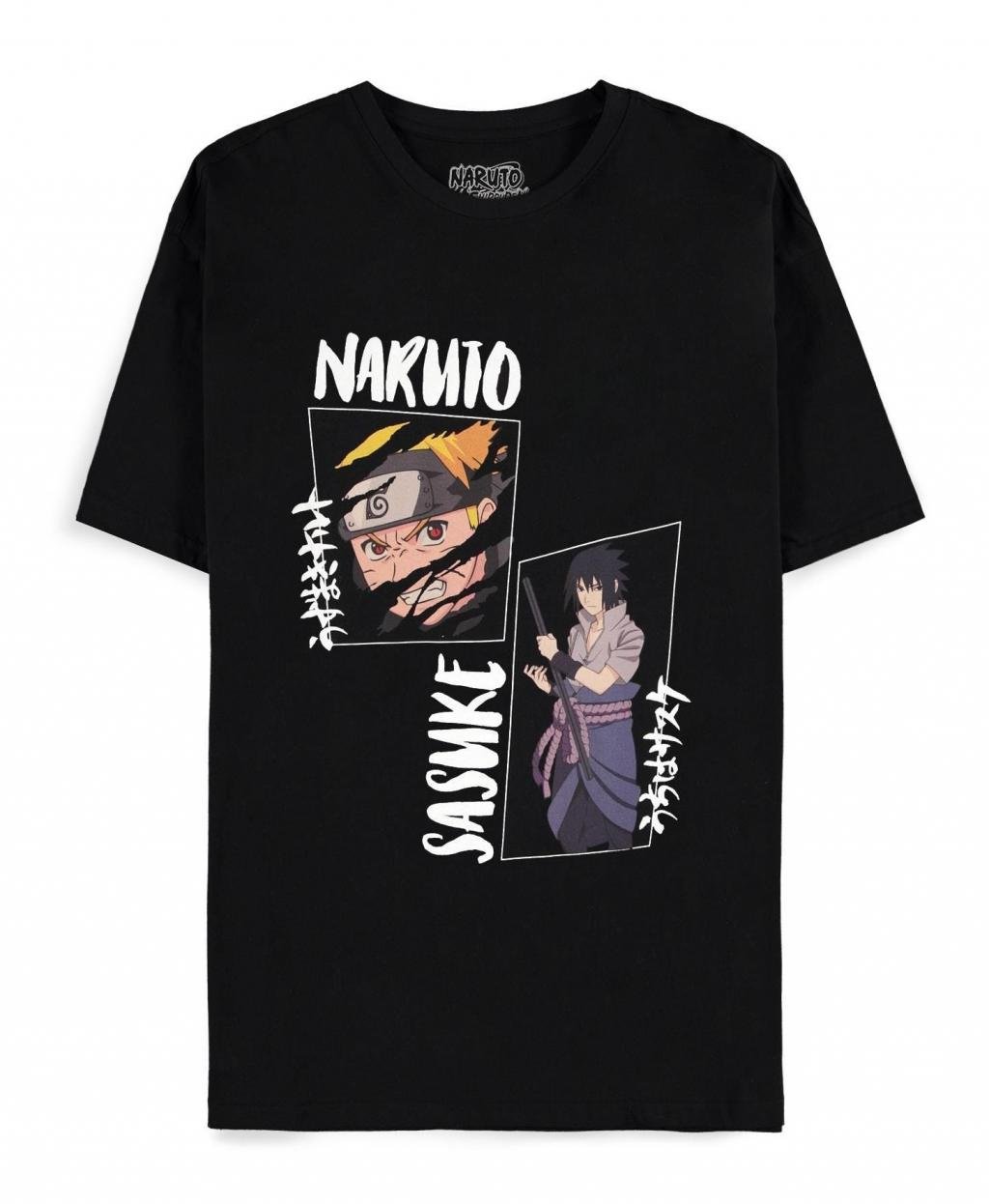 NARUTO SHIPPUDEN - Naruto & Sasuke - T-Shirt Homme (M)