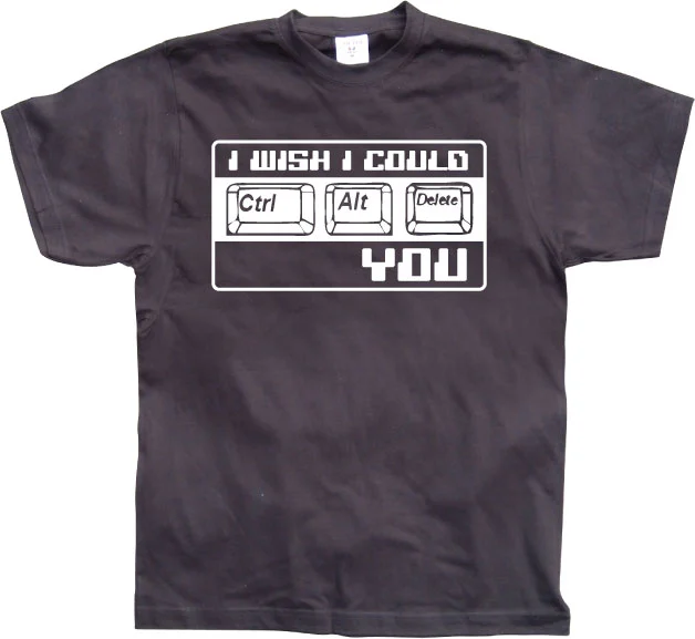 GEEK - I Wish I Could CTR-ALT-DEL You T-Shirt (L)