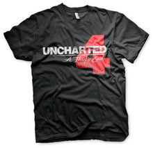 Charger l&#39;image dans la galerie, UNCHARTED 4 - T-Shirt Distressed Logo - Black (L)
