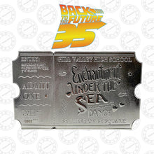 Load image into Gallery viewer, BACK TO THE FUTURE - Dance Ticket - Collector&#39;s Silver Plated Ticket
