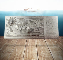 Charger l&#39;image dans la galerie, JAWS - Régate d&#39;Amity - Ticket plaqué argent collector
