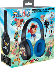 Load image into Gallery viewer, ONE PIECE - Bluetooth Headphones - Blue &amp; Black
